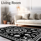 Intricate Mandala Floral Pattern Rug