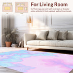 Pastel Swirling Layered Abstract Design Rug