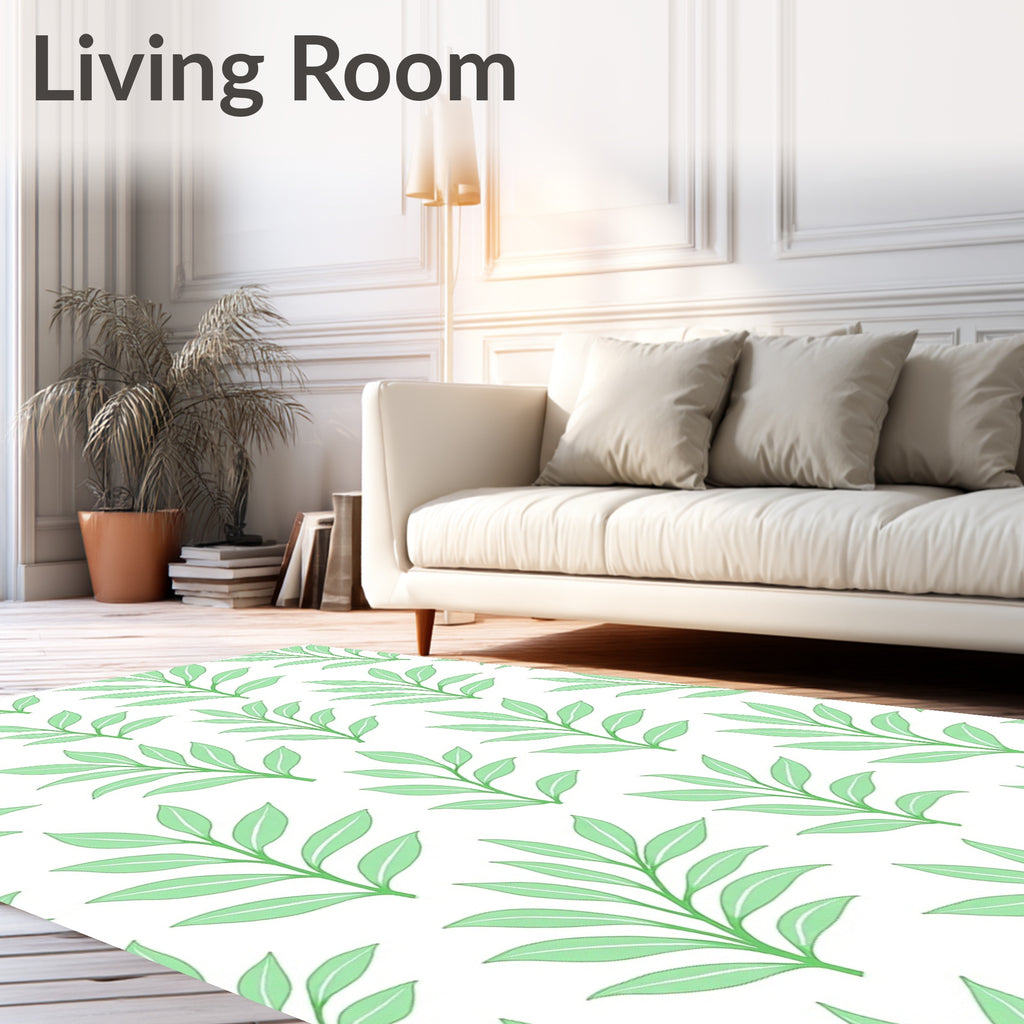 Simple Leaf Pattern Design Rug