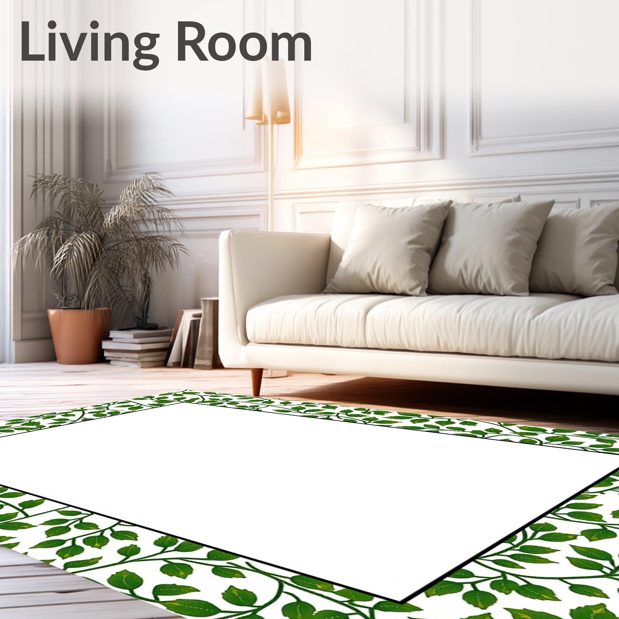 Green Vine Pattern Rug