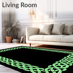 Interlocking Celtic Knot Frame Rug