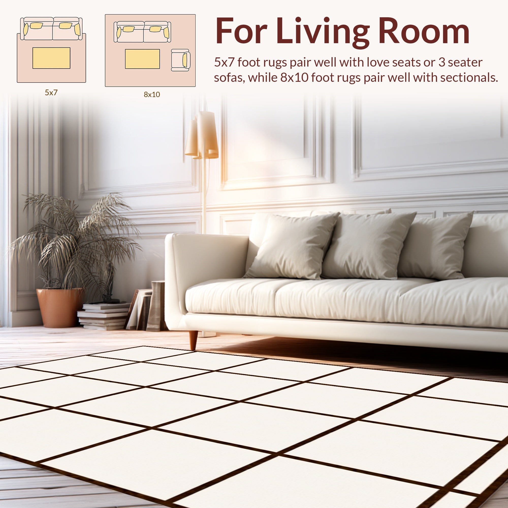 Simple Grid Pattern Rug