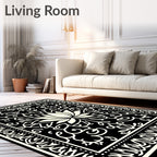 Elegant Lotus Floral Intricate Pattern Rug