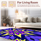 Bold Geometric Floral Pattern Rug