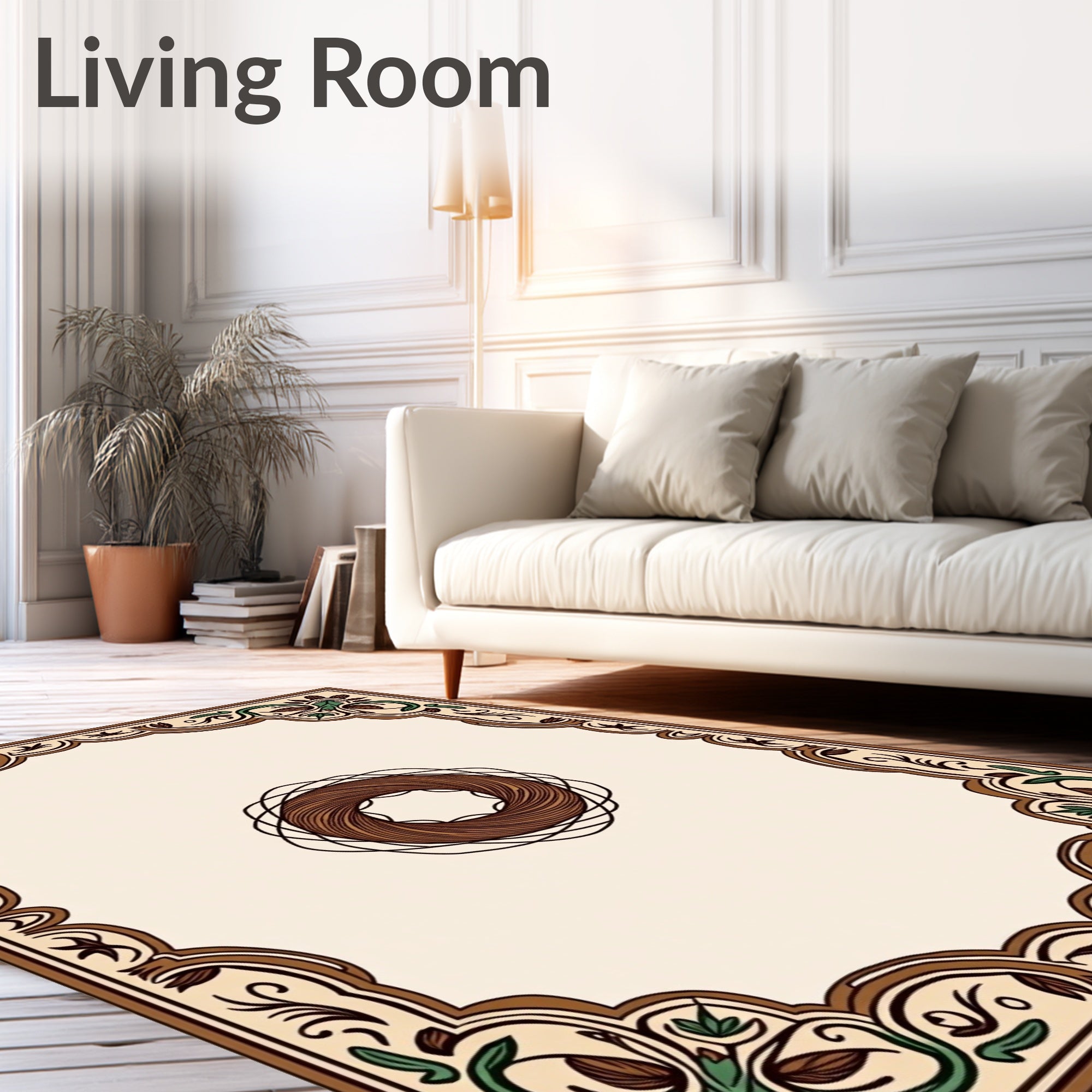 Orante Floral Scroll Design Rug