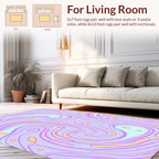 Pastel Swirl Abstract Pattern Rug