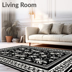 Bold Insect And Floral Pattern Rug