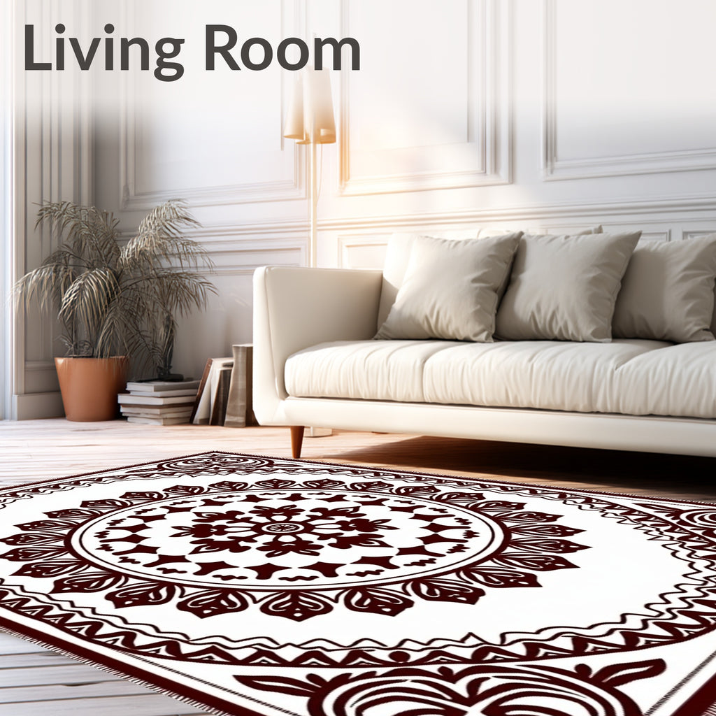 Ornate Mandala Ethnic Pattern Rug