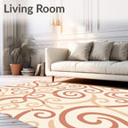 Clay Swirls Abstract Pattern Rug