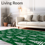 White Trees Green Forest Repeat Rug