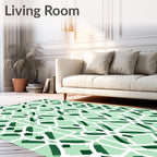 Geometric Lattice Garden Pattern Rug