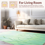 Soft Green Grass Field Pattern Rug