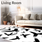 Silhouette Eagle Flock Pattern Rug