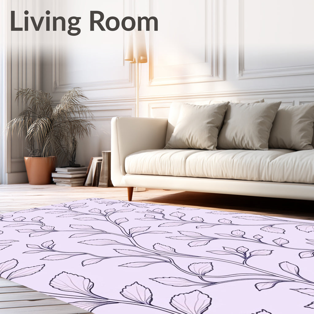 Elegant Vine Pattern with Delicate Leaves Rug