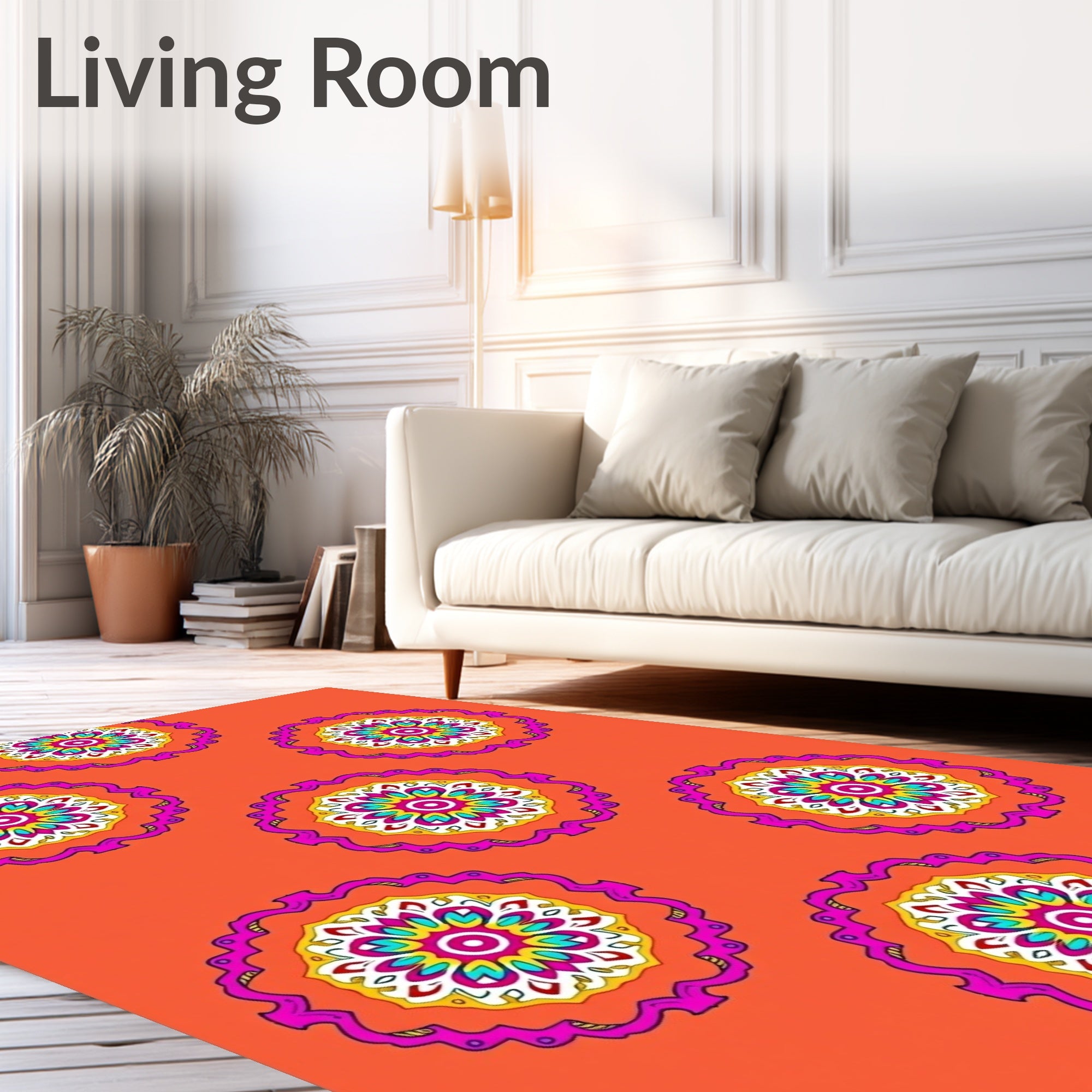 Vibrant Mandala Ethnic Pattern Rug