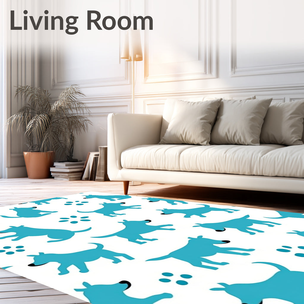 Playful Dogs Pattern Design Rug