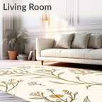 Delicate Floral Vine Pattern Rug