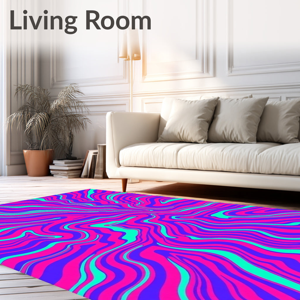 Vibrant Swirl Pattern Rug