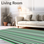 Mint Stripe Pattern Rug