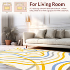 Abstract Wavy Lines Pattern Rug