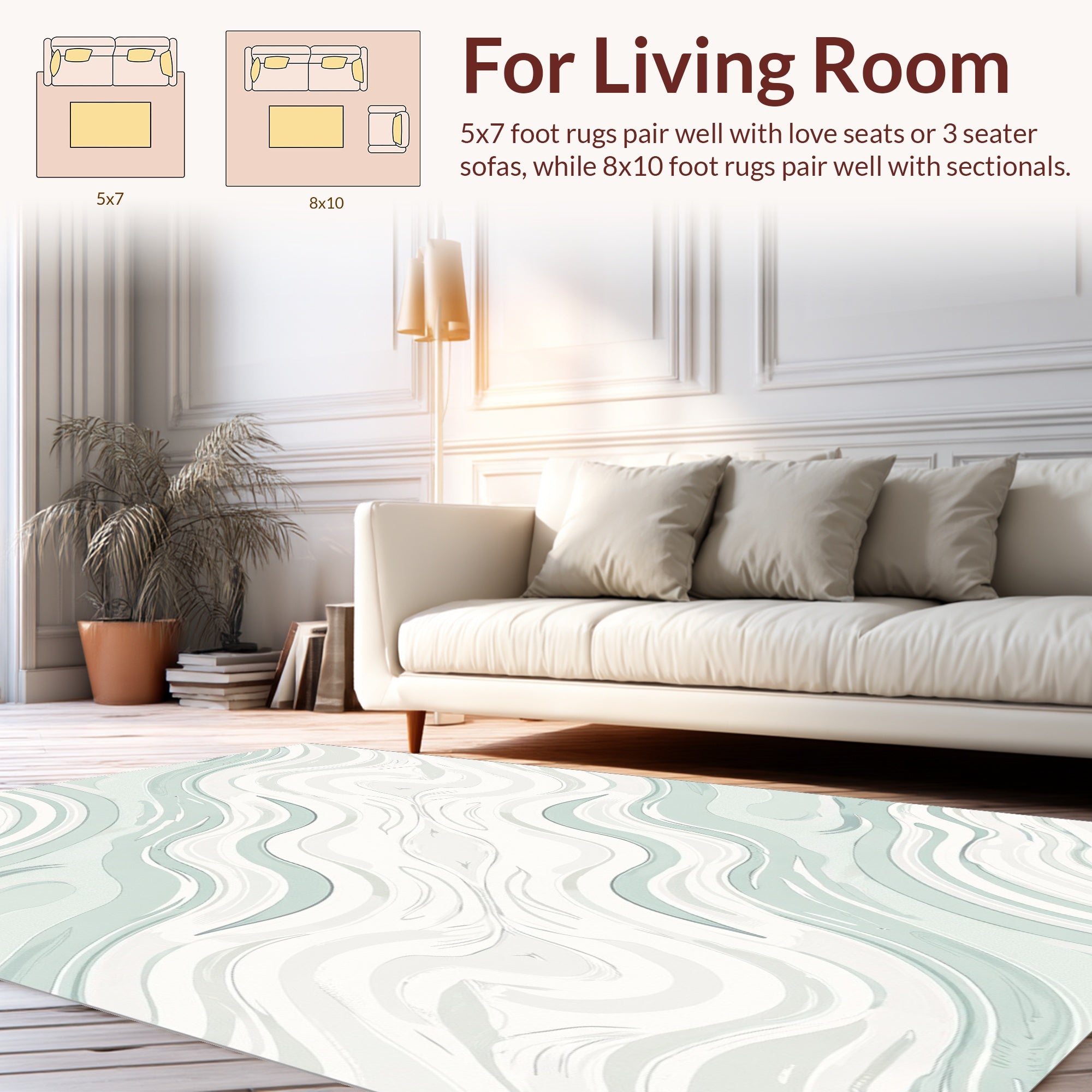 Cool Abstract Swirl Pattern Rug