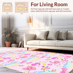 Pastel Dreams Rainbow Clouds Rug