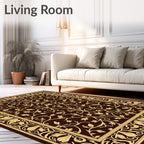 Ornate Vine Leaf Pattern Rug
