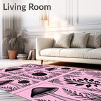 Botanical Mushroom Squash Print Rug