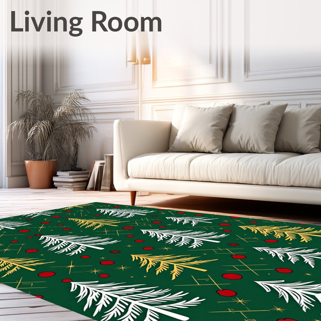 Festive Tree Pattern Design Rug