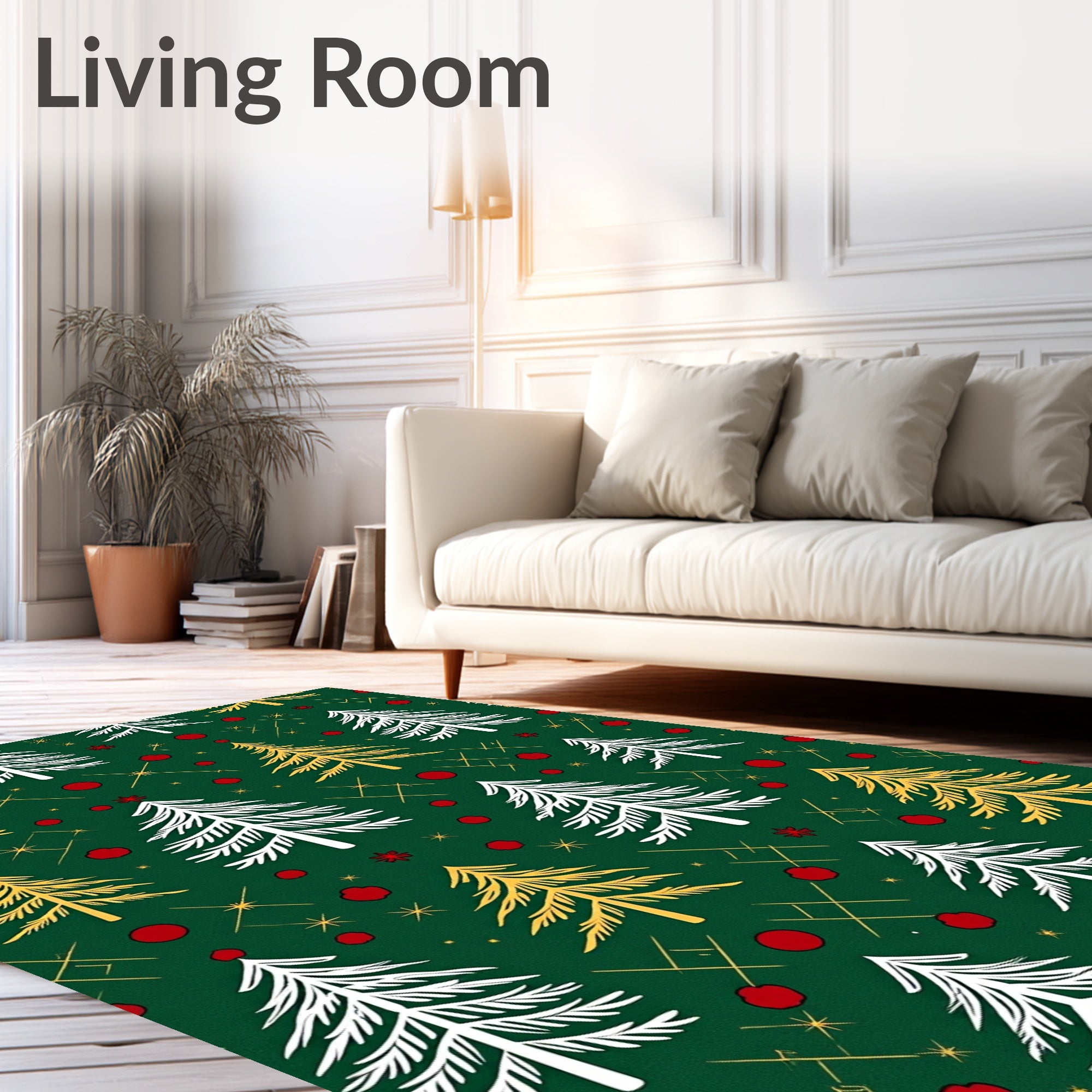 Festive Tree Pattern Design Rug