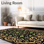 Elegant Floral Arabesque Pattern Rug