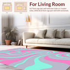 Pastel Swirl Pattern Rug