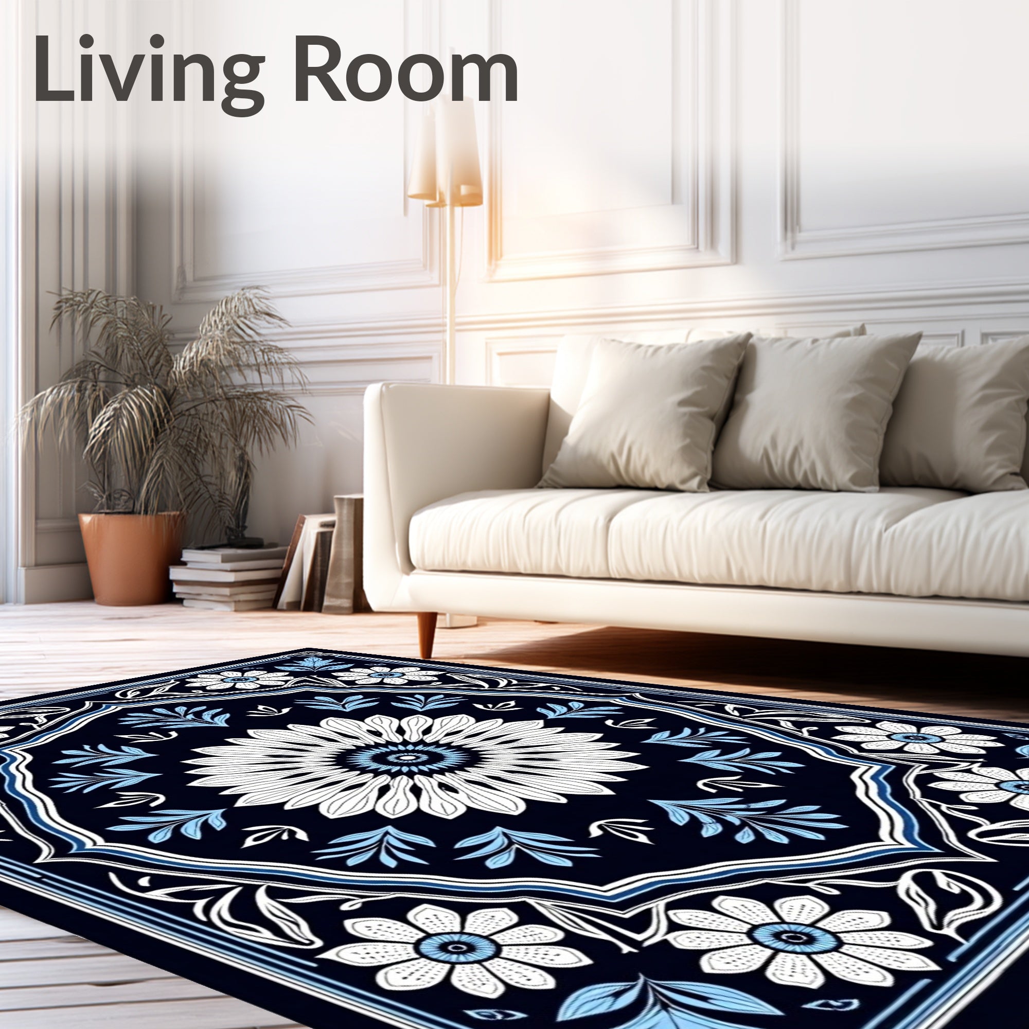 Classic Floral Medallion Design Rug