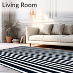 Bold Stripe Pattern with High Contrast Rug