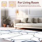 Ink Cracked Abstract Design Rug