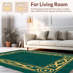 Elegant Gold Swirls Pattern Rug