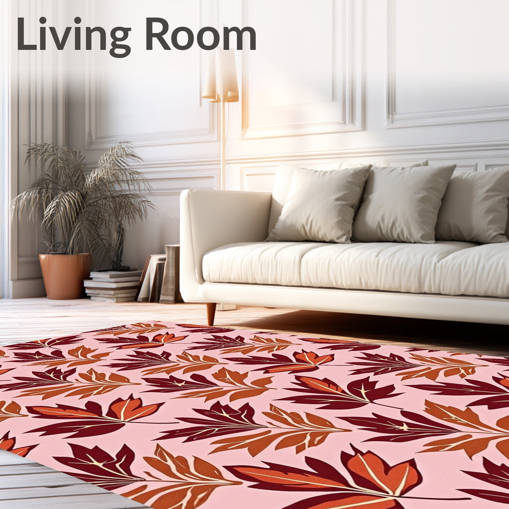 Autumn Leaf Pattern Deco Rug