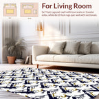 Angular Abstract Pattern With Gold Accents Rug