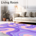 Swirling Gradient Abstract Pattern Rug