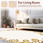 Gold Filigree Border Style Rug