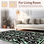 Botanical Symmetry Style Art Rug
