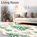 Snowy Evergreen Forest Tree Arrangement Rug