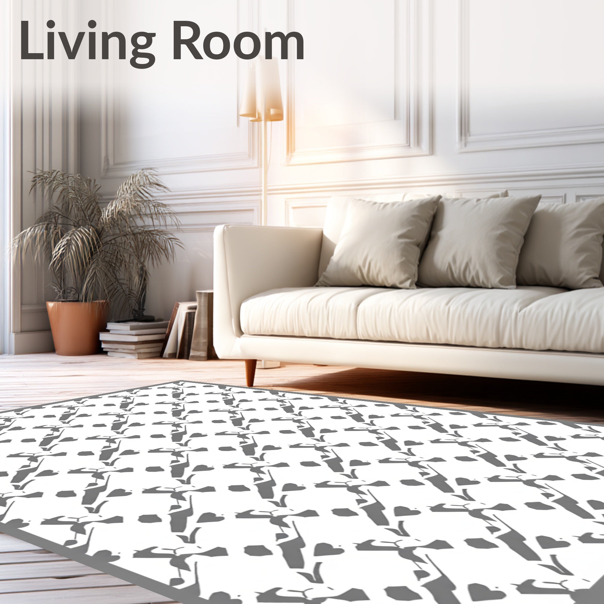 Abstract Intersecting Lines Pattern Rug