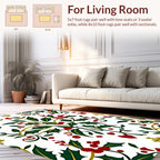 Holly Berry Vine Flourish Pattern Rug