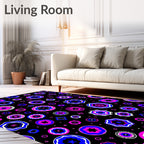 Colorful Floral Star Geo Pattern Rug