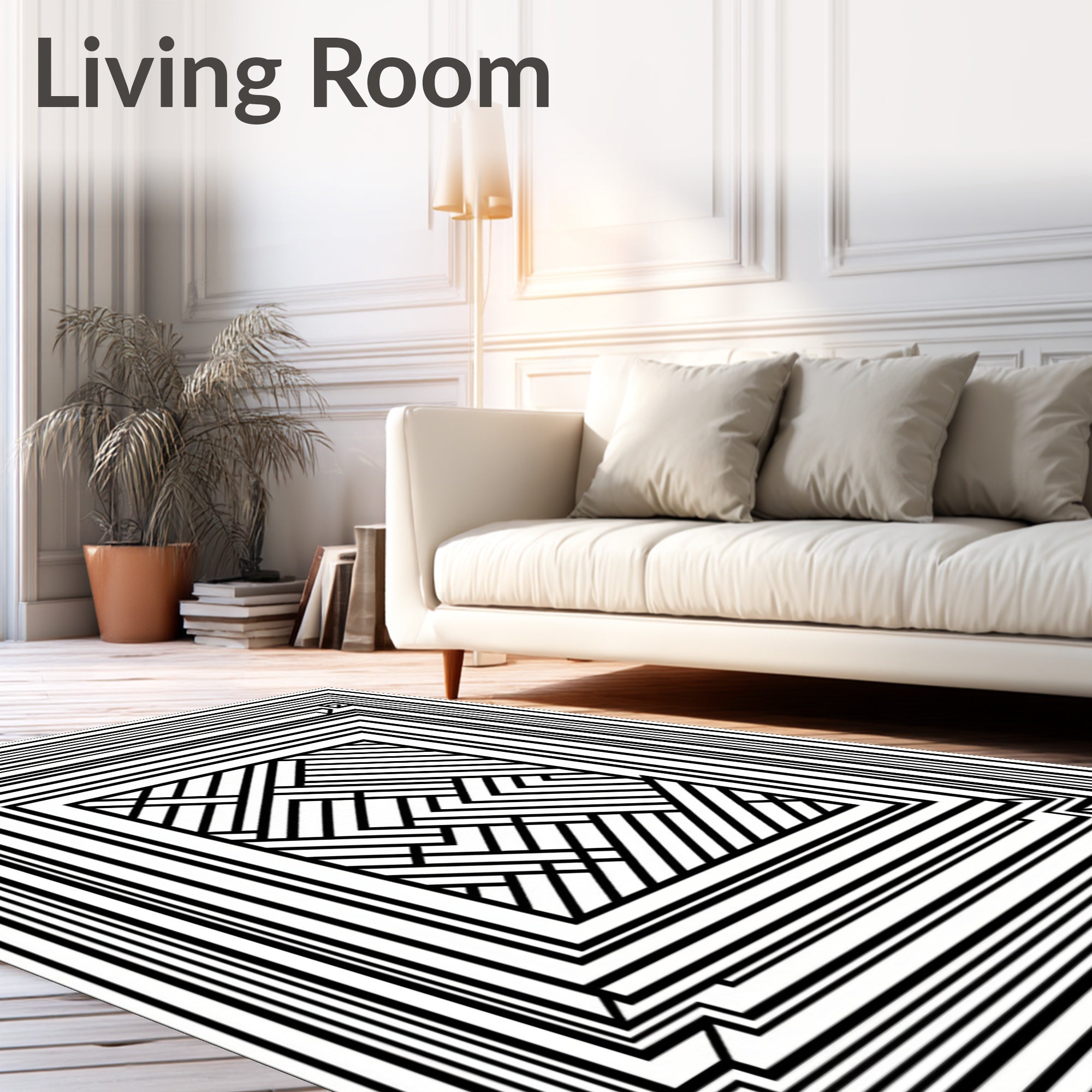 Abstract Linear Geometric Layered Rug