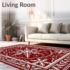 Winter Snowflake Mandala Design Rug