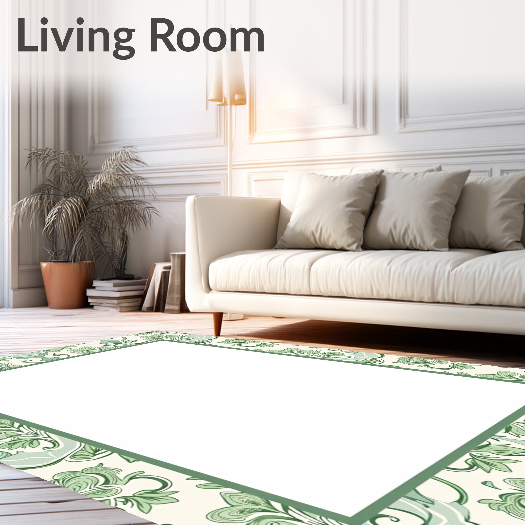 Art Nouveau Floral Pattern Rug