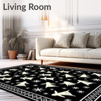 Whimsical Figure Starburst Pattern Rug