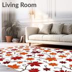 Autumn Leaf Swirl Pattern Rug